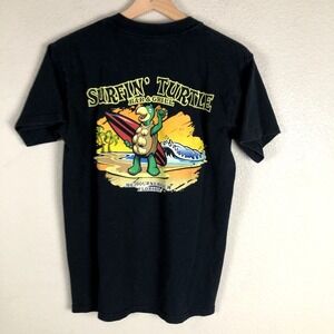 Bar‎ Shirt Adult Small Black Surfin Turtle Graphic Melbourne Cartooncore Novelty